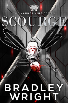 Thriller book cover design, ebook kindle amazon, Bradley Wright, Scourge