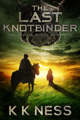Epic fantasy book cover design, ebook kindle amazon, K K Ness, Knotbinder
