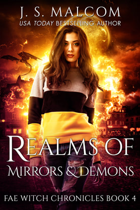 Urban Fantasy book cover design, ebook kindle amazon, J S Malcom, Mirrors