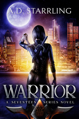Urban Fantasy book cover design, ebook kindle amazon, A D Starrling, Warrior