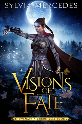 Epic Fantasy book cover design, ebook kindle amazon, Sylvia Mercedes, Visions of Fate