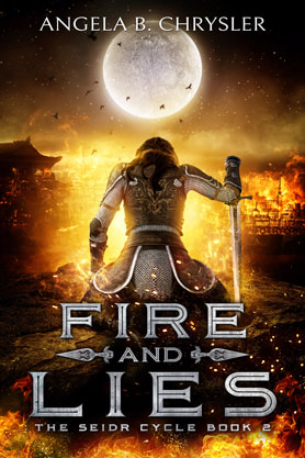 Epic fantasy book cover design, ebook kindle amazon, Angela B Chrysler, Lies 