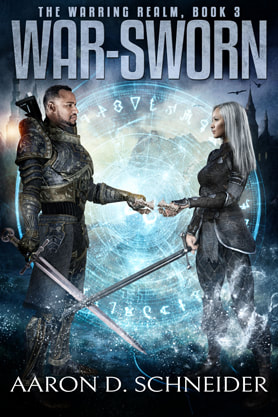 Science Fiction Fantasy book cover design, ebook kindle amazon, Aaron D Schneider, War-Sworn