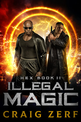 Science Fiction Fantasy book cover design, ebook kindle amazon, Craig Zerf, Illegal Magic