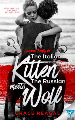 Contemporary Romance book cover design, ebook, kindle, Amazon, Grace Reagal, The Italian Kitten meets The Russian Wolf