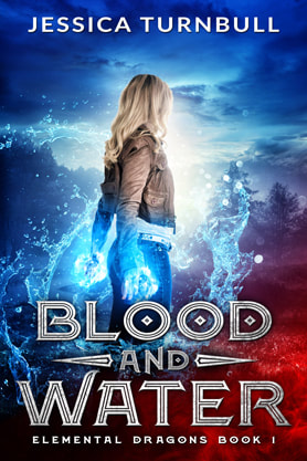 Urban Fantasy book cover design, ebook kindle amazon, Jessica Turnbull, Blood and Water