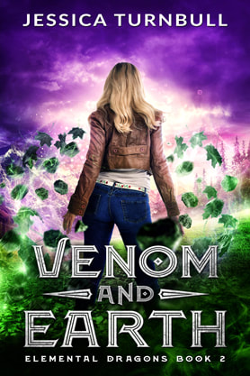 Urban Fantasy book cover design, ebook kindle amazon, Jessica Turnbull, Venom and Earth