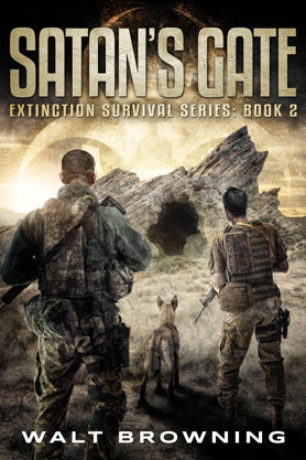 Post-Apocalyptic book cover design, ebook kindle amazon, Walt Browning, satans gate