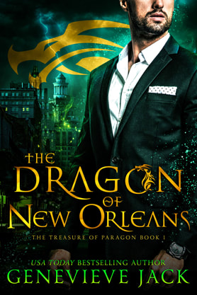 Urban Fantasy book cover design, ebook kindle amazon, Genevieve Jack,  The Dragon of New Orleans