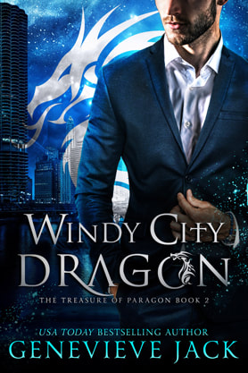 Urban Fantasy book cover design, ebook kindle amazon, Genevieve Jack,  Windy City Dragon