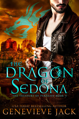 Urban Fantasy book cover design, ebook kindle amazon, Genevieve Jack, Dragon of Sedona