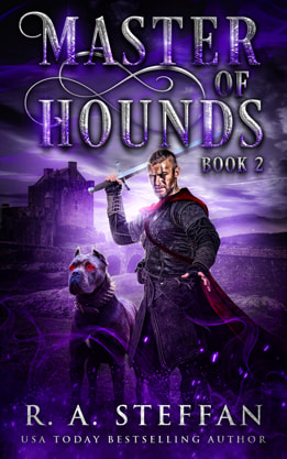 Epic fantasy book cover design, ebook kindle amazon, RA Steffan, Master of Hounds b2
