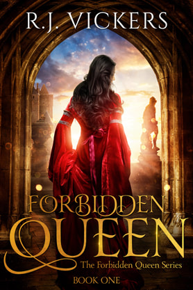 Epic fantasy book cover design, ebook kindle amazon, RJ Vickers, Forbidden Queen