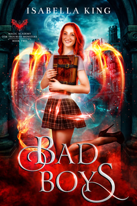 Fantasy book cover design, academy, college, ebook, kindle, Isabella King Bad Boys