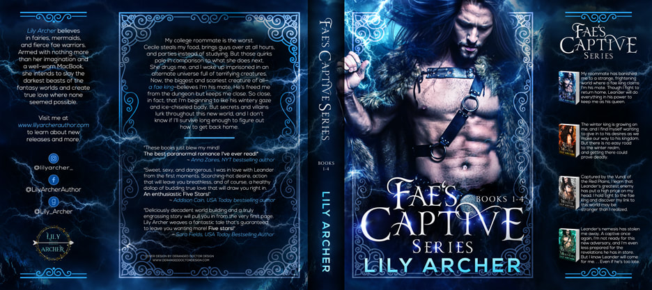 Dust Jacket cover design for Hardcover : Fae's Captive Series 1-4 by Lily Archer