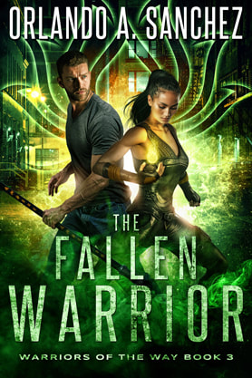 Urban Fantasy book cover design, ebook kindle amazon, Orlando A. Sanchez, The Fallen Warrior