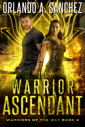 Urban Fantasy book cover design, ebook kindle amazon, Orlando A. Sanchez, The Warrior Ascendant