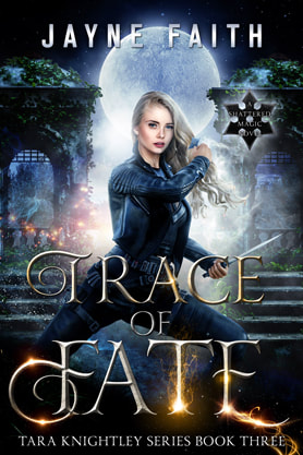 Urban Fantasy book cover design, ebook kindle amazon, Jayne Faith, Trace of Fate