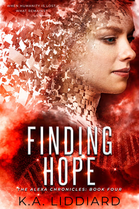 Science Fiction Fantasy book cover design, ebook kindle amazon, KA Liddiard, Finding Hope