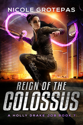 Science Fiction Fantasy book cover design, ebook kindle amazon, Nicole Grotepas, Reign of the Colossus
