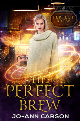 Cozy mystery book cover design, ebook kindle amazon, Jo-Ann Carson, The Perfect Brew
