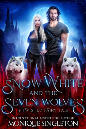 Urban Fantasy book cover design, ebook kindle amazon, Monique Singleton, snow white and the seven wolves