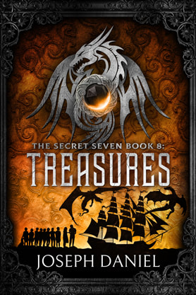 Fantasy book cover design, ebook kindle amazon, Joseph Daniel, Treasures