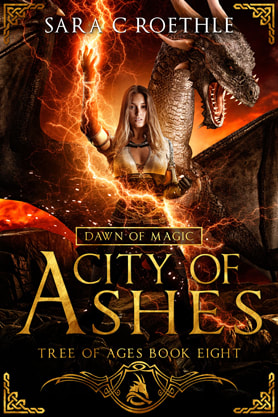Epic Fantasy book cover design, ebook kindle amazon, Sara C Roethle, City of Ashes