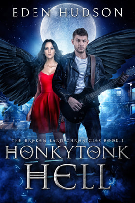 Urban Fantasy book cover design, ebook kindle amazon, Eden Hudson, Honkytonk Hell