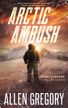 Thriller book cover design, ebook kindle amazon, Allen Gregory, Arctic Ambush