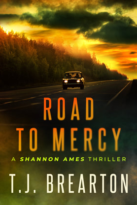 Thriller book cover design, ebook kindle amazon , TJ Brearton, Road to Mercy