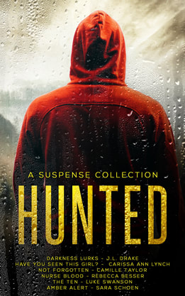 Mystery book cover design, ebook kindle amazon, Hunted, A Suspense Collection