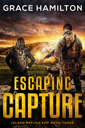 Post-Apocalyptic book cover design, ebook kindle amazon, Grace Hamilton, Escaping Capture
