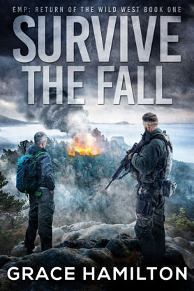 Post-Apocalyptic book cover design, ebook kindle amazon, Grace Hamilton, Survive The Fall