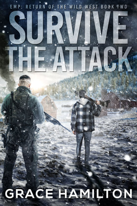 Post-Apocalyptic book cover design, ebook kindle amazon, Grace Hamilton, Survive The Attack