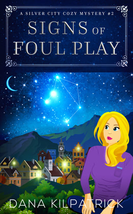 Cozy Mystery book cover design, ebook kindle amazon, Dana Kilpatrick, Signs of Foul Play