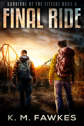 Post-Apocalyptic book cover design, ebook kindle amazon, KM Fawkes, Final Ride