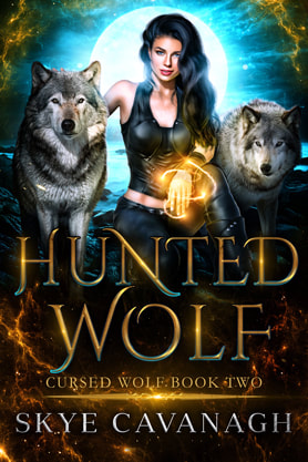 Urban Fantasy book cover design, ebook kindle amazon, Skye Cavanagh, Hunted Wolf