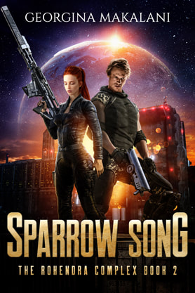 Paranormal Sci-Fi romance book cover design, ebook kindle amazon, Georgina Makalani, sparrow song