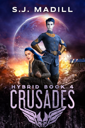 Science Fiction Fantasy book cover design, ebook kindle amazon,  SJ Madill, Crusades