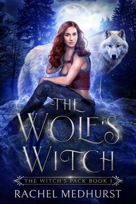 Paranormal romance book cover design, ebook kindle amazon, Rachel Medhurst, The wolfs witch