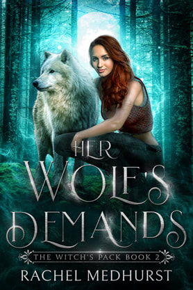 Paranormal romance book cover design, ebook kindle amazon, Rachel Medhurst, The wolfs demands