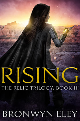 Epic fantasy book cover design, ebook kindle amazon, Bronwyn Eley, Rising