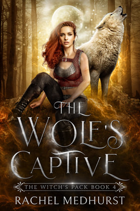 Paranormal romance book cover design, ebook kindle amazon, Rachel Medhurst, The wolfs captive