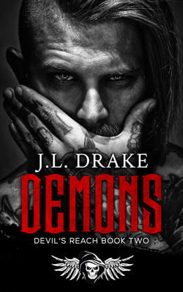 Contemporary Romance book cover design, ebook kindle amazon,  JL Drake, Demons
