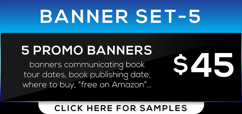 book cover design. book cover animation, banner set 5 , publishing date, amazon 