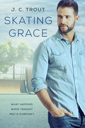 Contemporary New Adult Romance book cover design, ebook, kindle, amazon, J.C. Trout, Skating grace