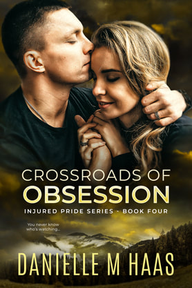 Romantic suspense book cover design, ebook kindle amazon, Danielle M Haas, Crossroads of obsession