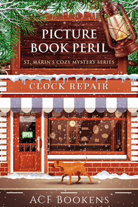 Cozy mystery book cover design, ebook kindle amazon, ACF Bookens, Picture book peril