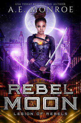 Urban Fantasy book cover design, A E Monroe, Rebel